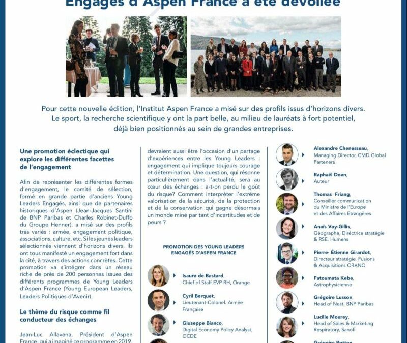 La promotion 2024 des Young Leaders Engagés annoncée dans L’Express !