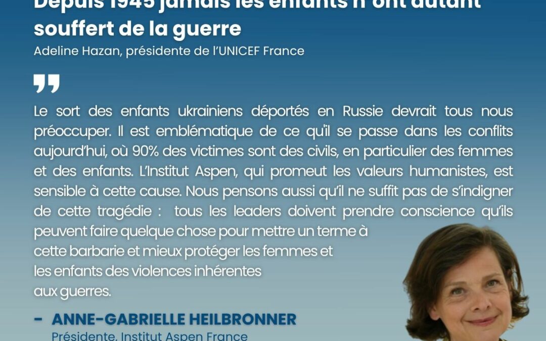 Interview dans l’Express d’Anne-Gabrielle Heilbronner, Présidente d’Aspen France